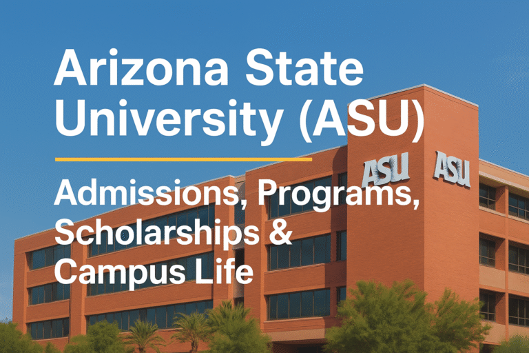 Arizona State University (ASU) – Admissions, Scholarships